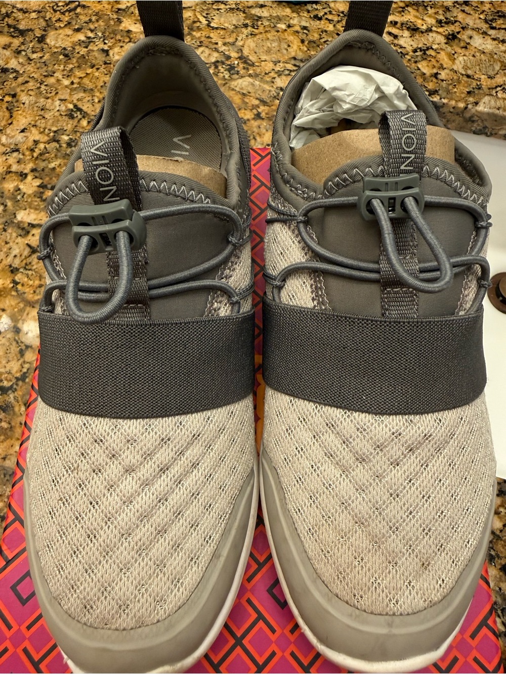 Vionic Slip-On Athletic Sneakers - Gray and Black